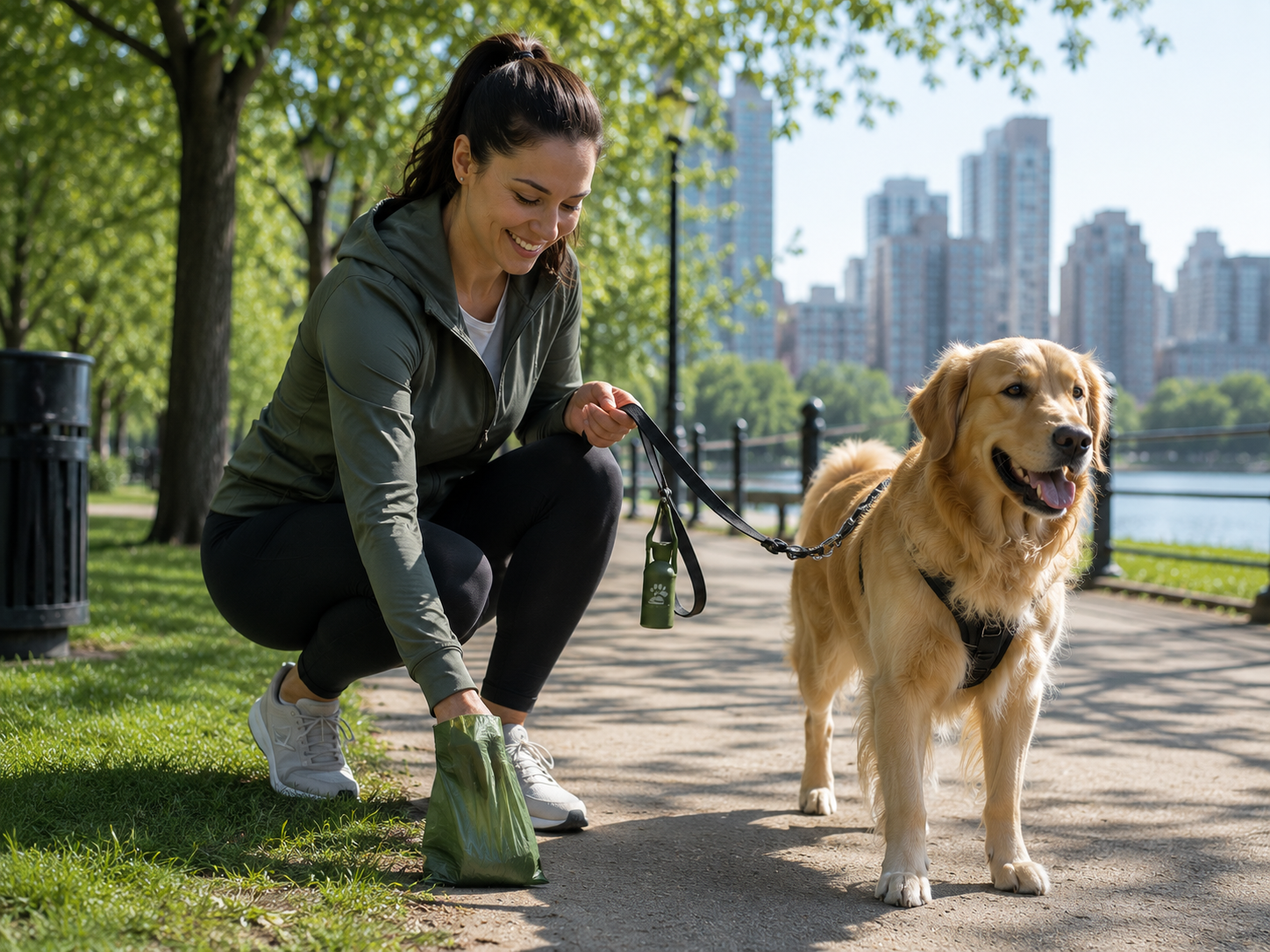 Compostable Dog Poop Bags with Handles — Active