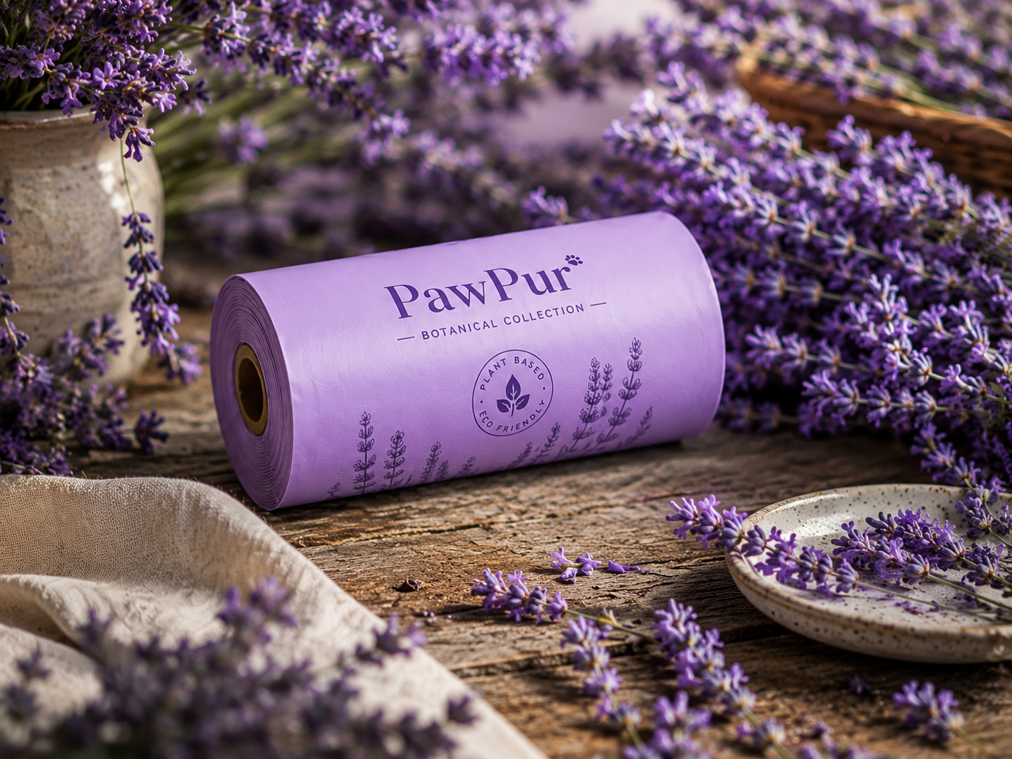 Compostable Dog Poop Bags — Botanic (Lavender)
