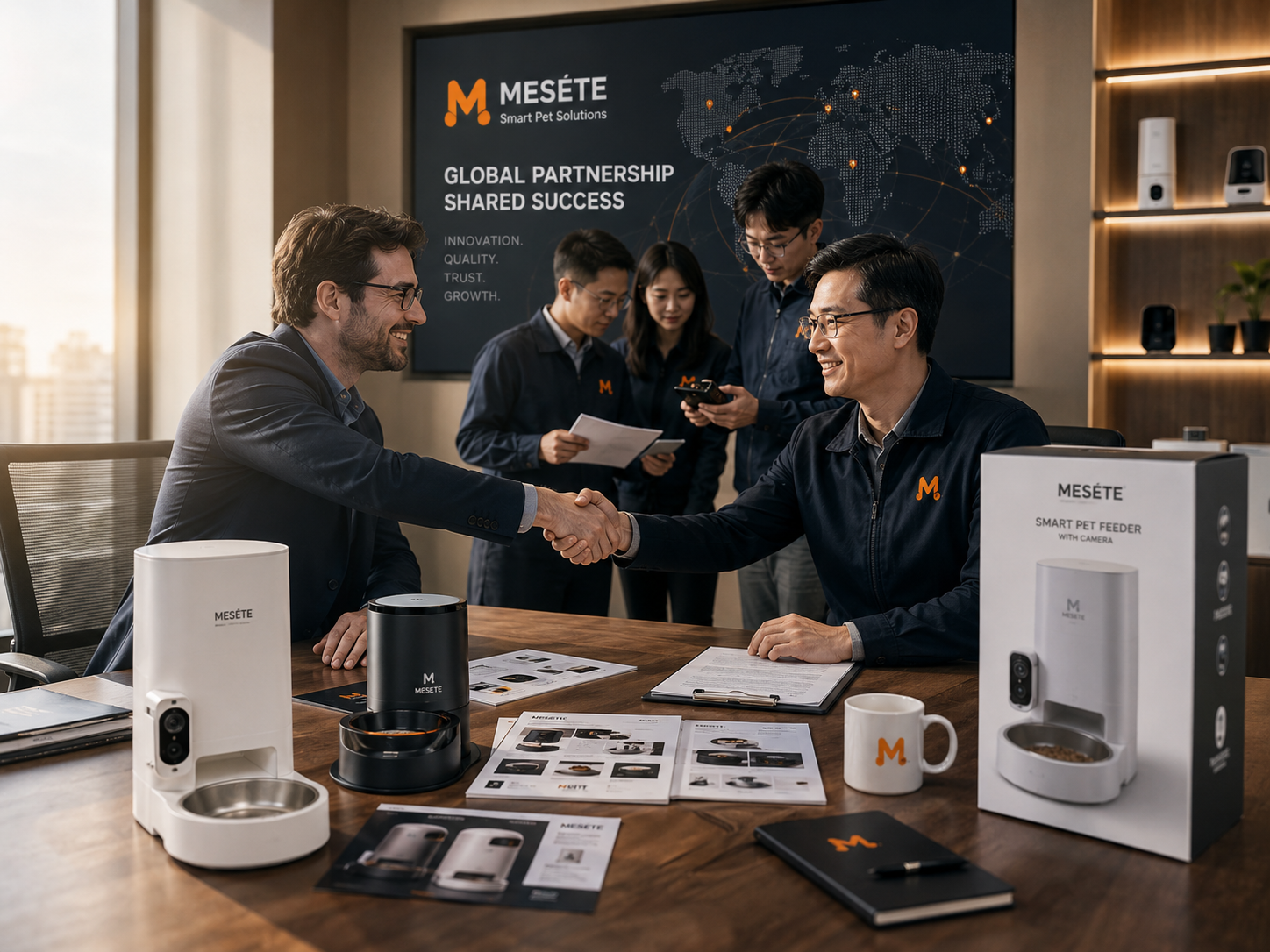 Business partnership and signing ceremony with Mesete team