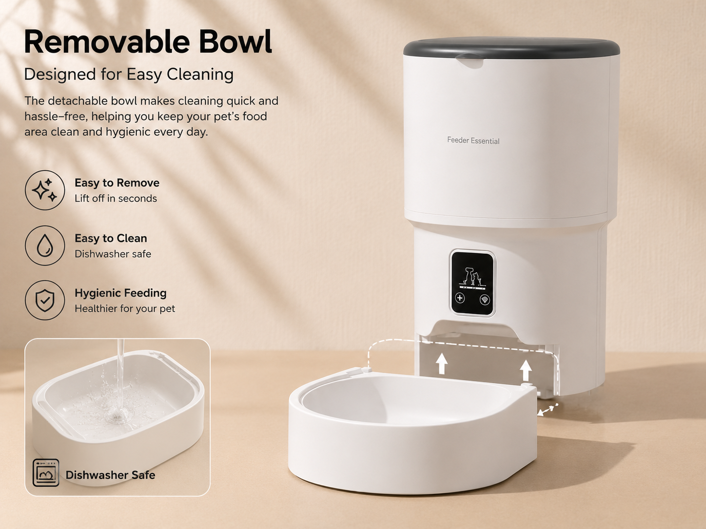 Detachable Easy-Clean Bowl