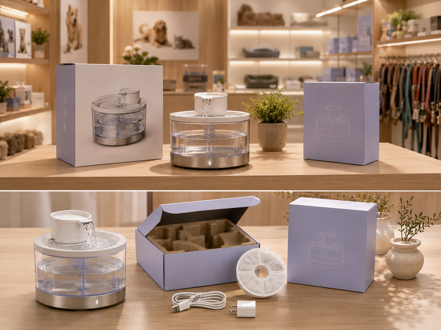 Smart Pet Water Fountain — Active
