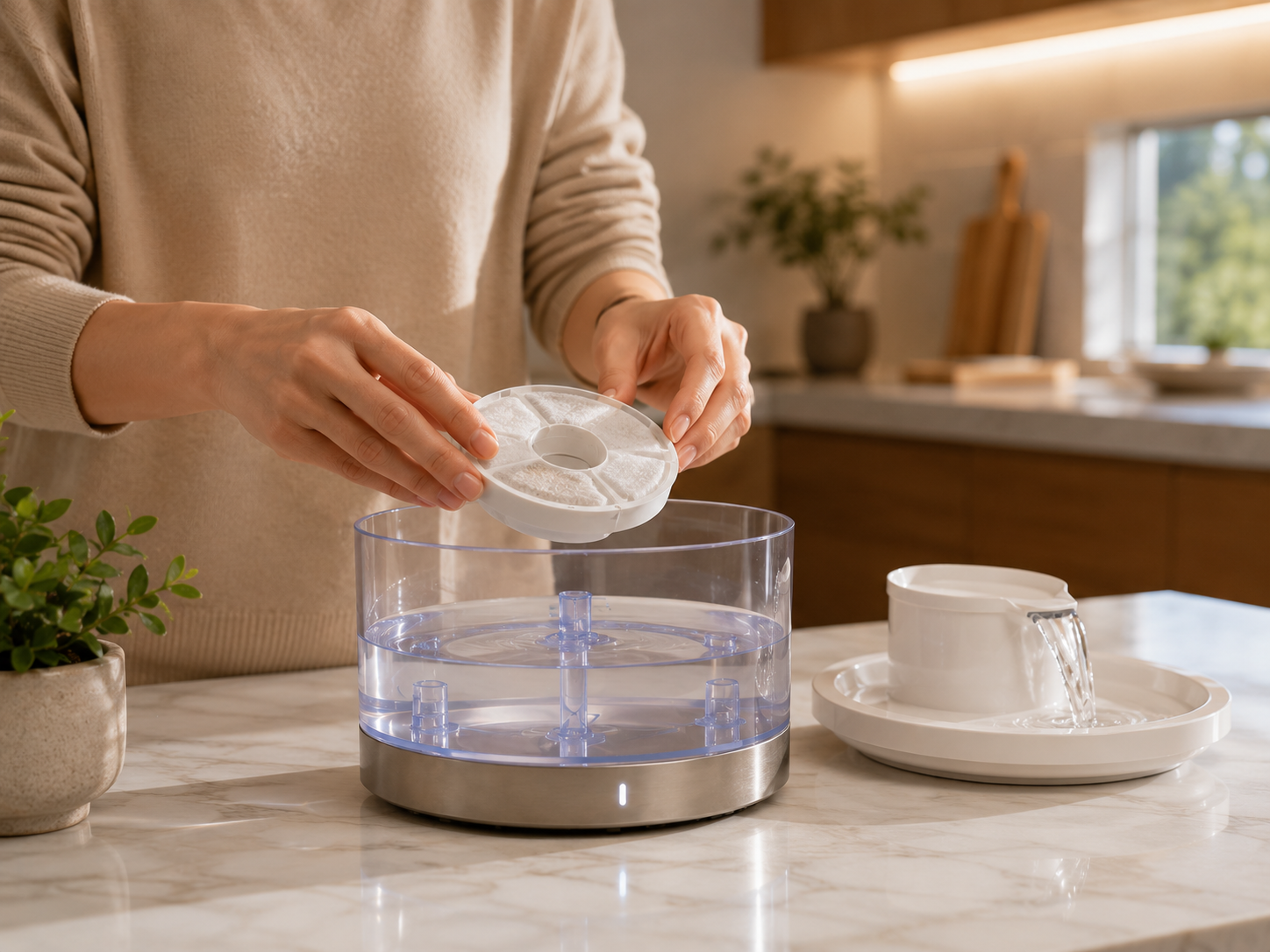 Smart Pet Water Fountain — Active