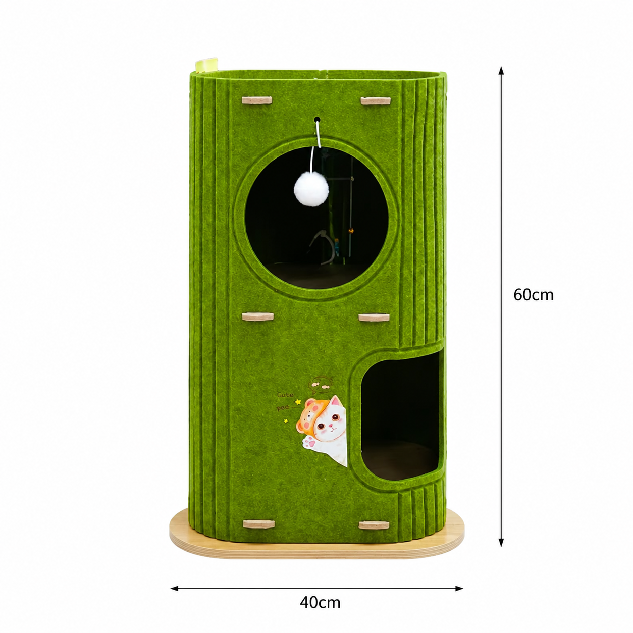 Two-Tier Felt Scratching Post