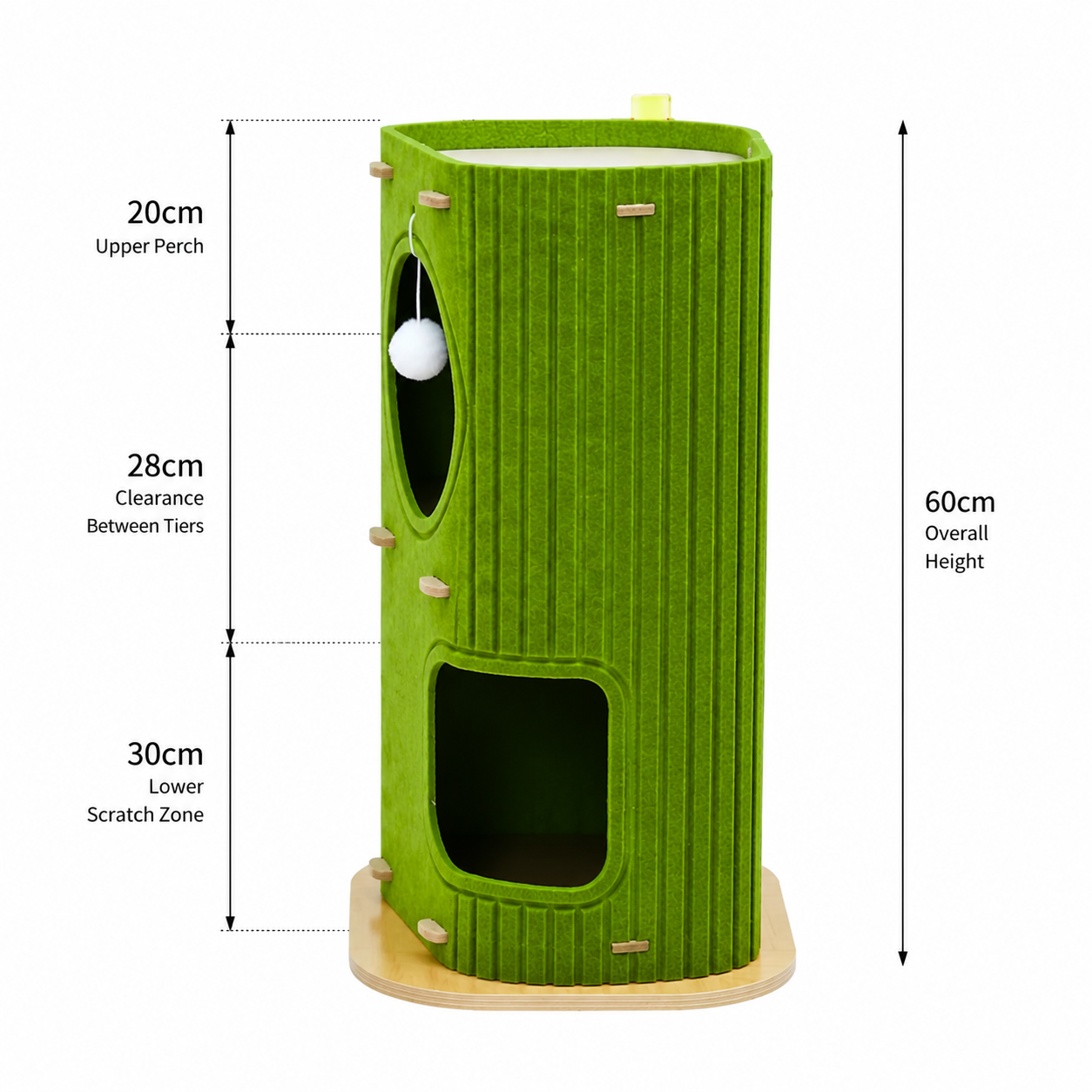 Two-Tier Felt Scratching Post