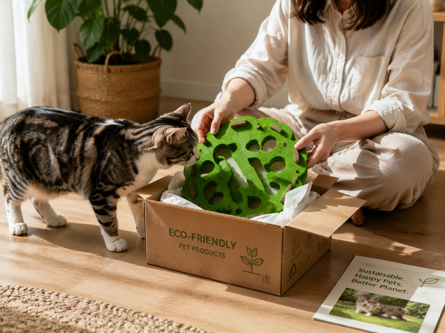 Felt Scratch Pad — Green Round