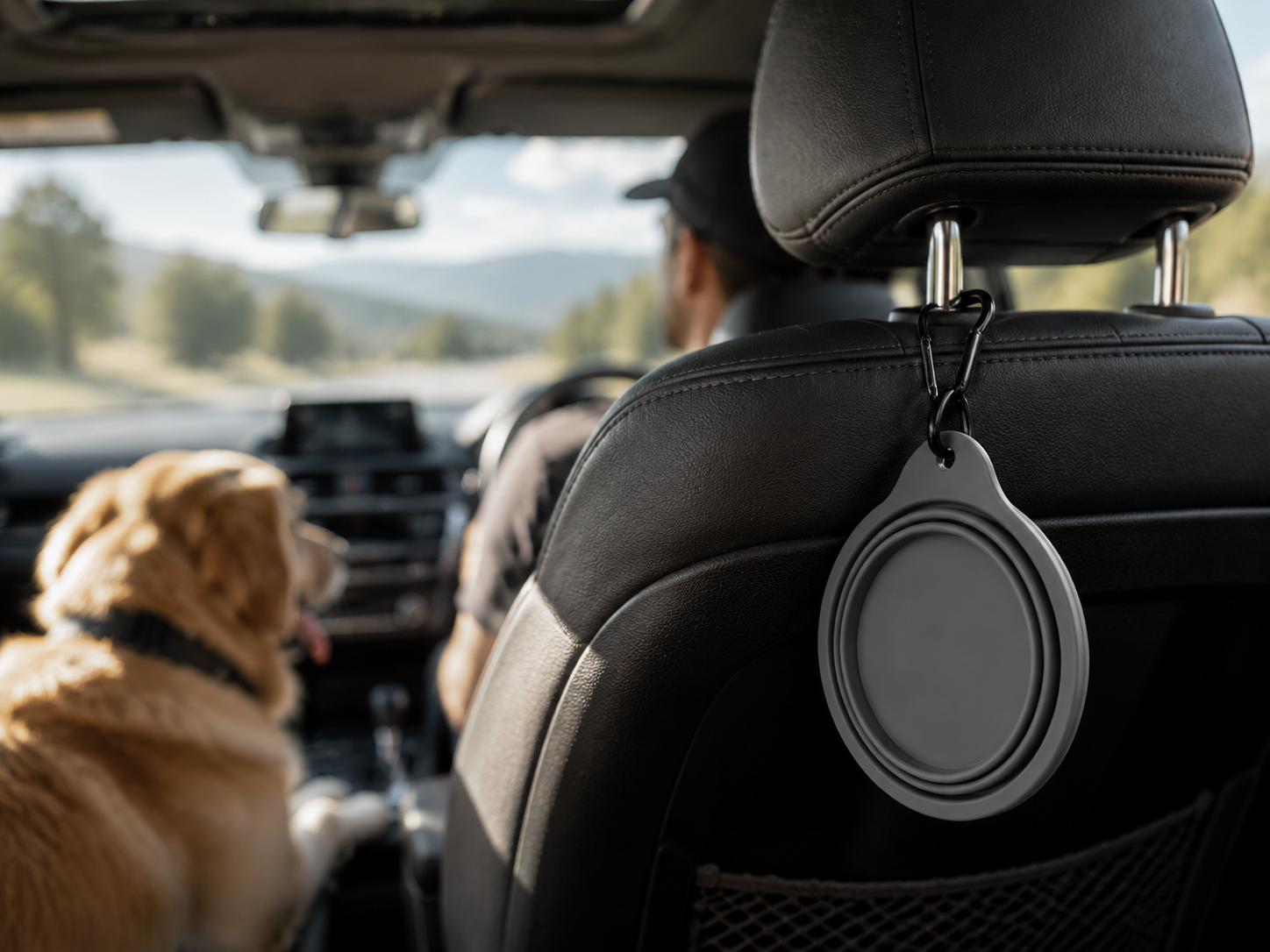Foldable Silicone Dog Bowl — Embedded Clip