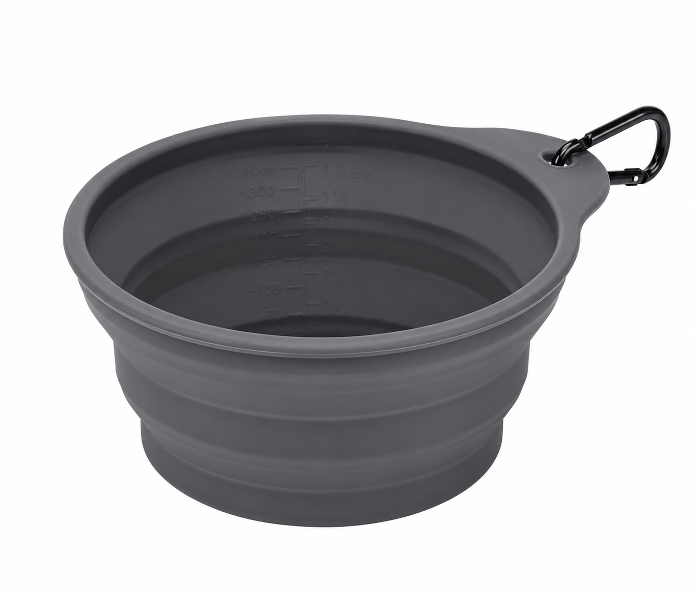 Foldable Silicone Dog Bowl — Embedded Clip