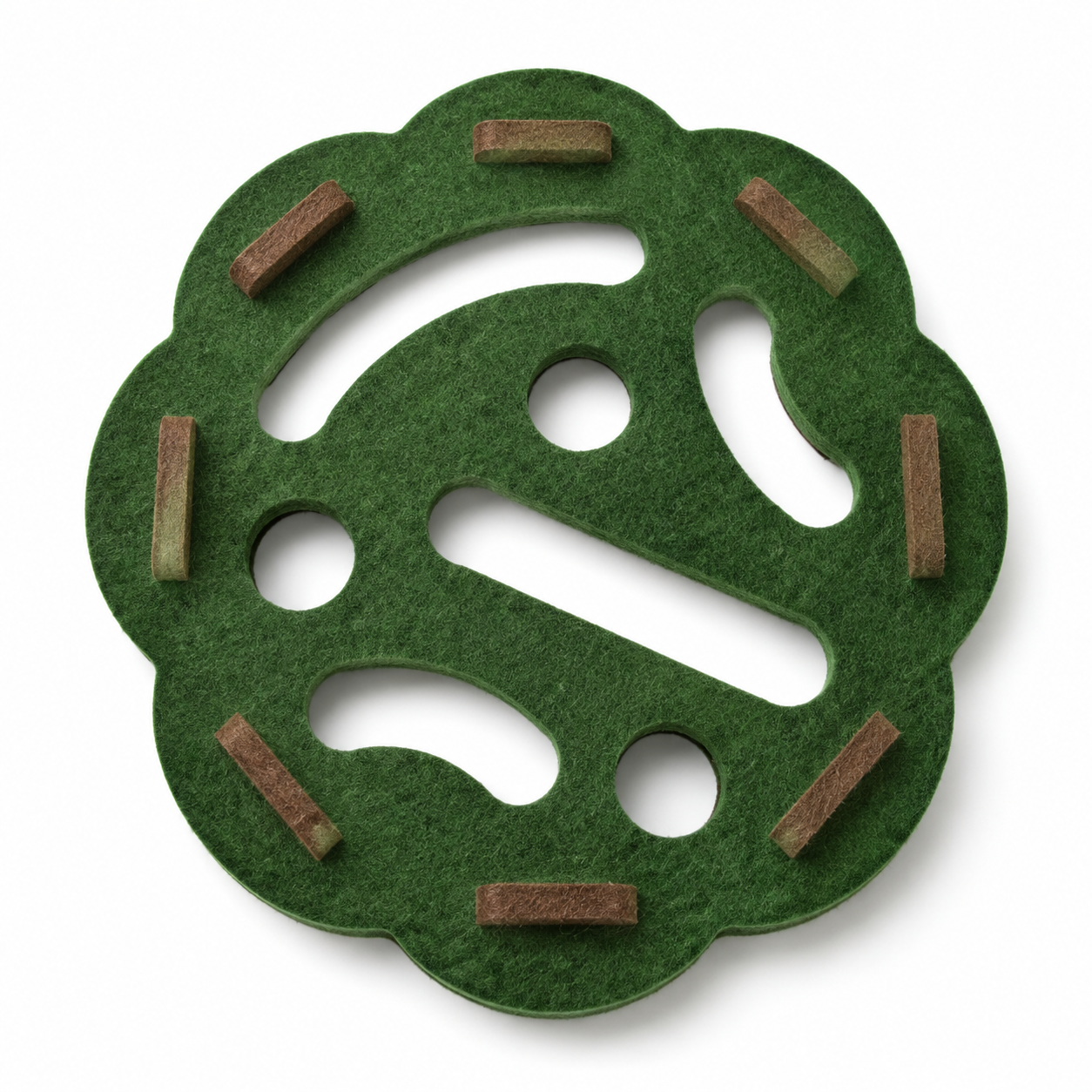 Felt Scratch Pad — Green Round