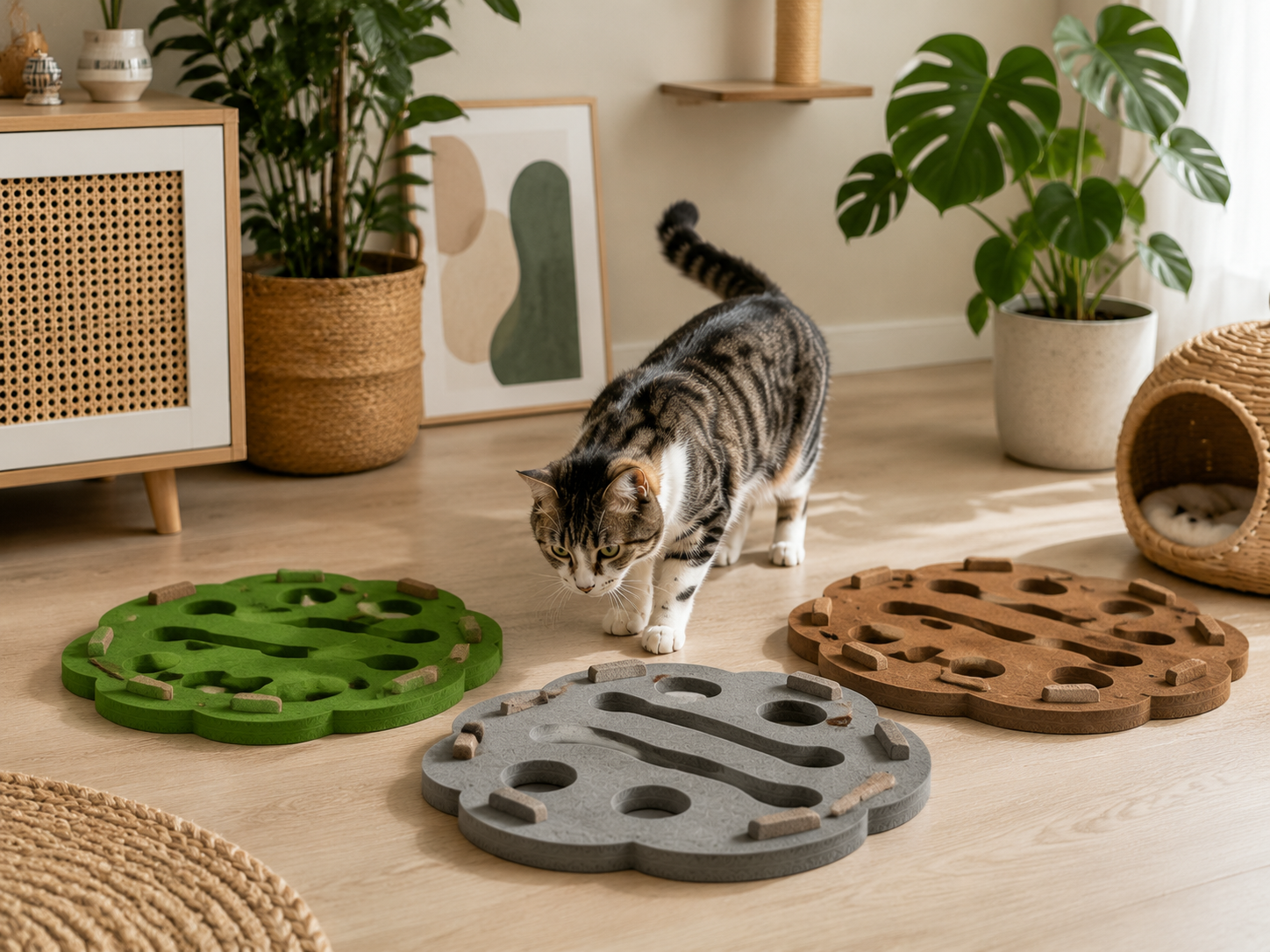 Felt Scratch Pad — Green Round